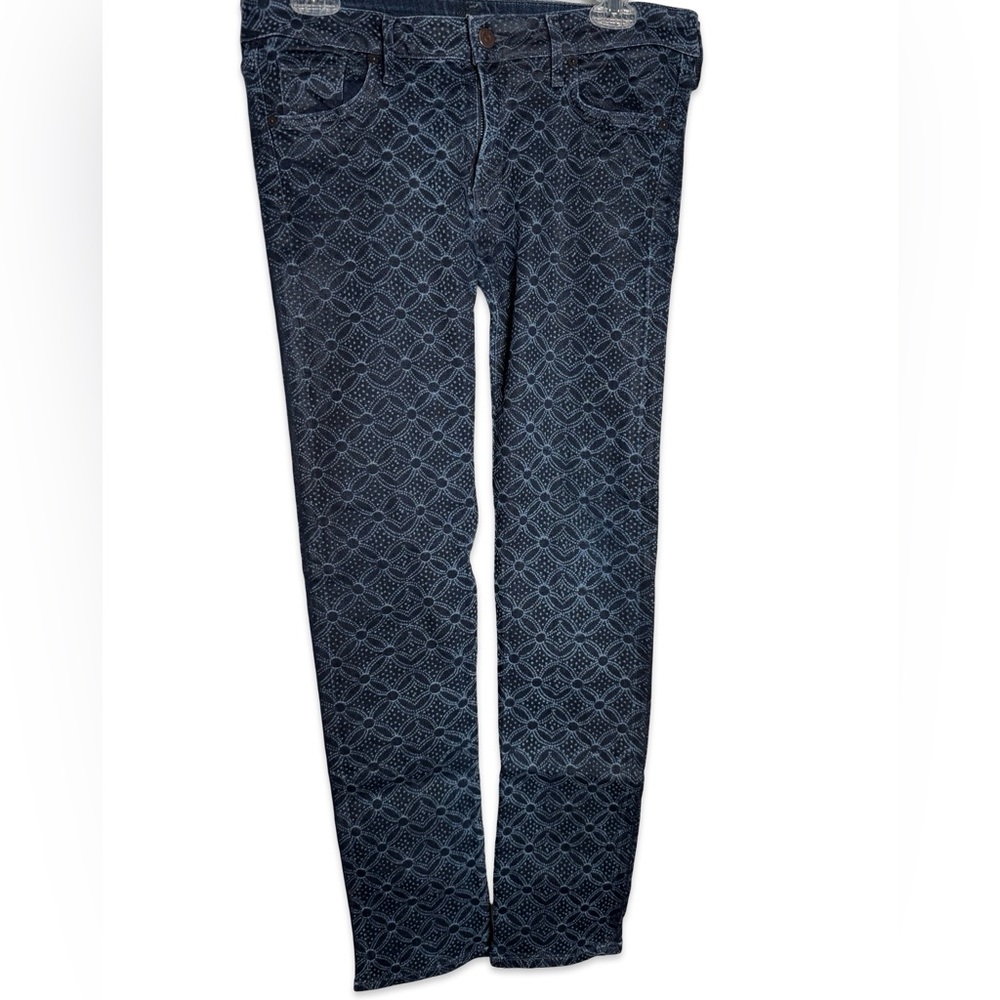 Citizens Of Humanity Jeans Blue Size 30 Floral Printed Racer Mid Rise Stretch